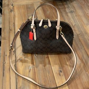 Coach Signature Bag with handles and shoulder strap